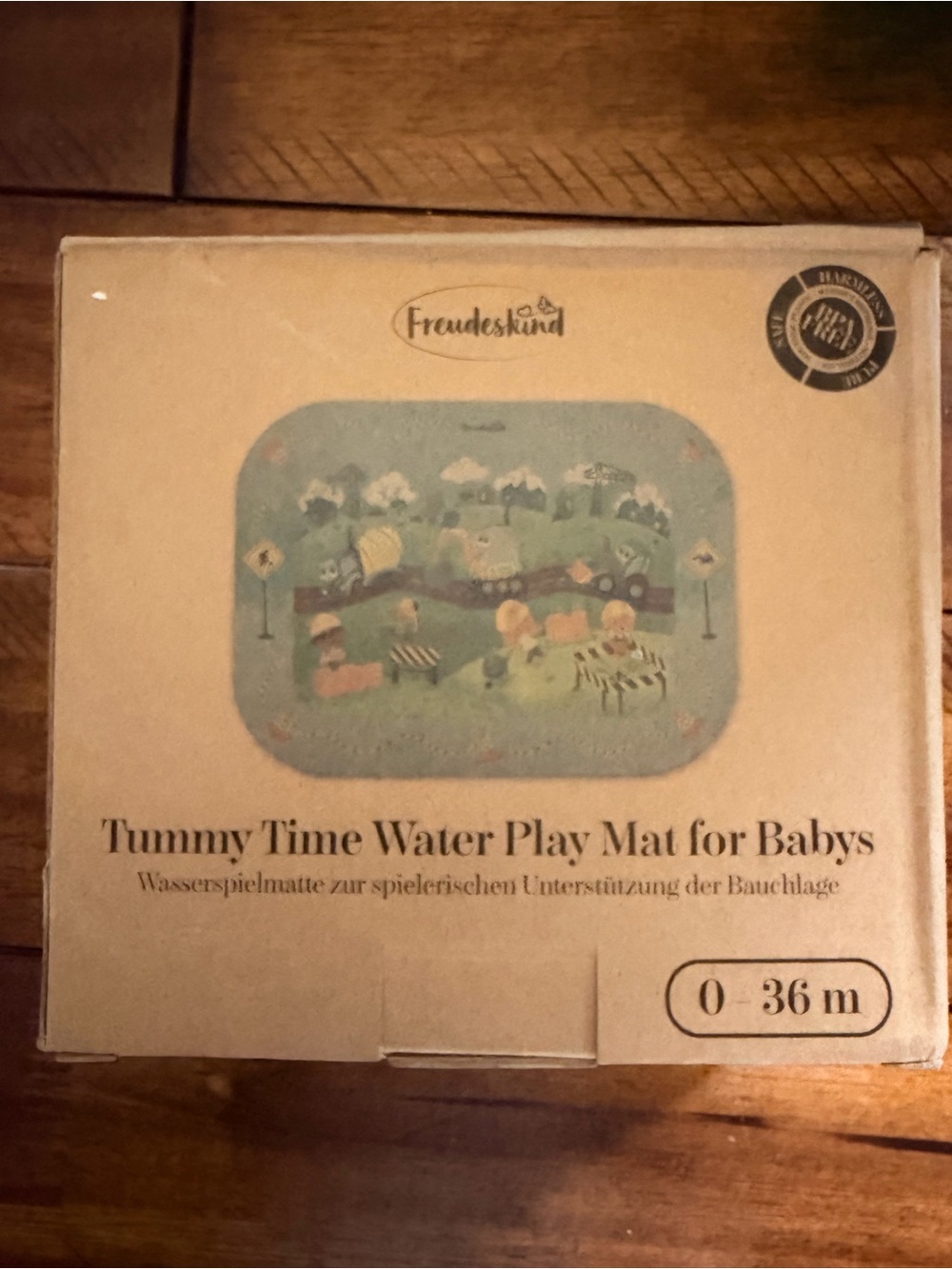 Tummy Time Water Play Mat for Babies - Construction Themed
